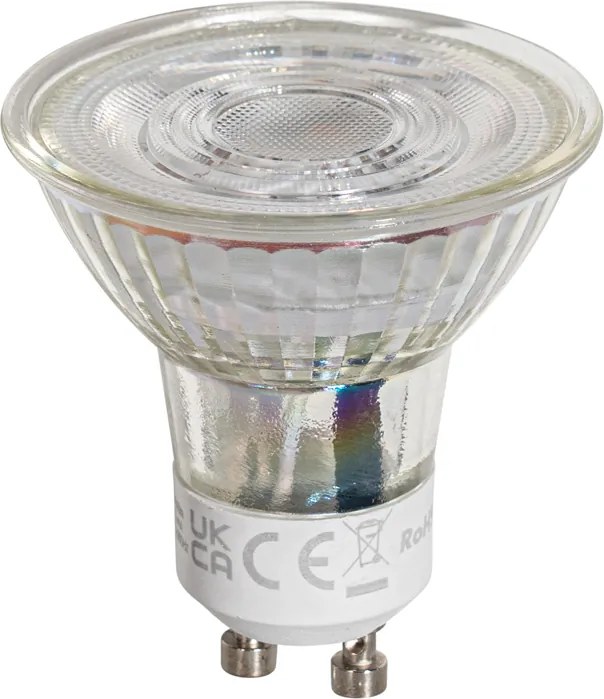 Set di 5 Lampadine LED GU10 trasparenti 50mm 3W 250 lm 2200K