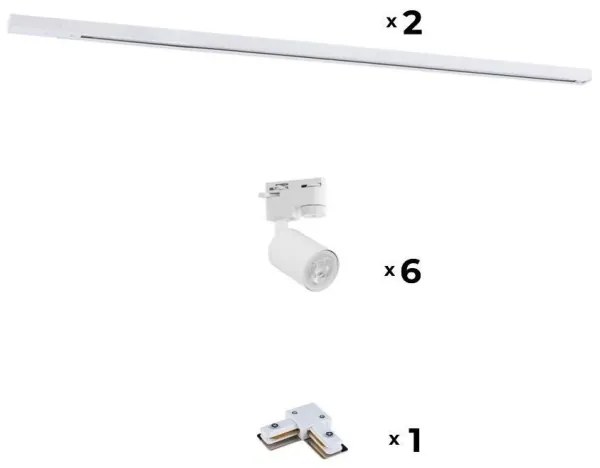 Zuma Line 3042 - Faretto per sistema a binario REFLEKTOR 6xGU10/10W/230V