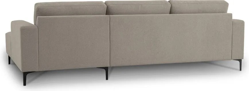 Divano angolare marrone chiaro (con penisola a destra/con chaise lounge) con rivestimento in ciniglia Fabian – Scandic