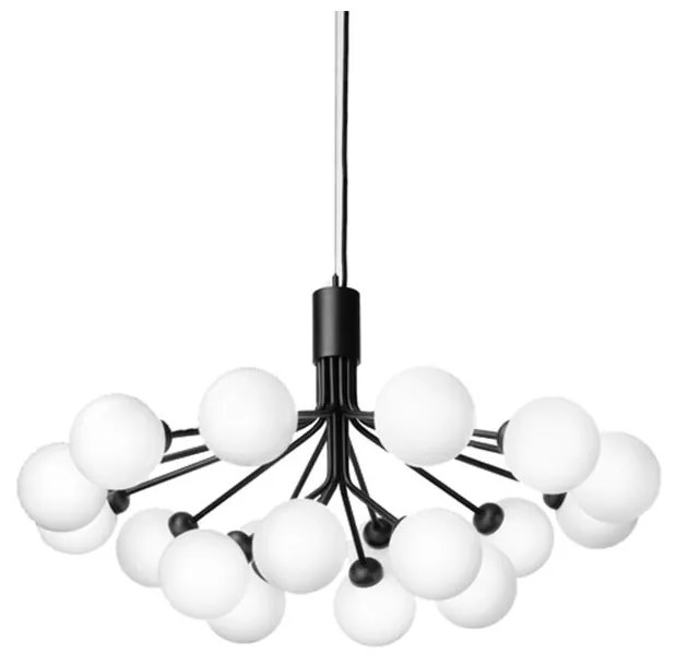 Nuura - Apiales 18 Lampadario Raso Nero/Bianco Opale Nuura