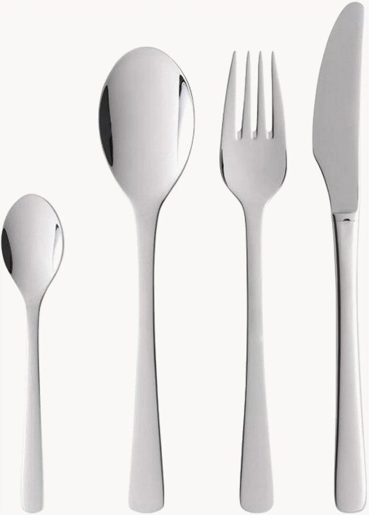 Set di 16 posate in acciaio inox Line, 4 persone