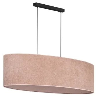 Duolla - Lampadario a sospensione con filo OVAL 2xE27/15W/230V rosa