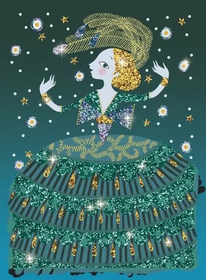 Gioco d'arte - vestito magico scintillante