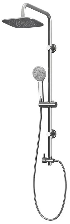 Kamalu - Colonna doccia con deviatore soffione 20x20 e doccetta modello G330