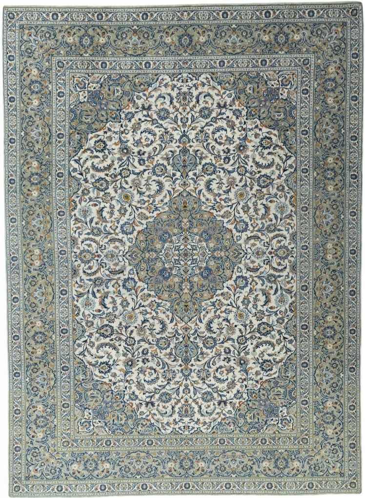 Kashan Tappeto persiano 300 x 410 Beige (Iran) Annodato A Mano