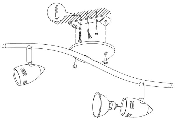 Eglo 92642 - Faretto LED MAGNUM 2xGU10-LED/3W/230V
