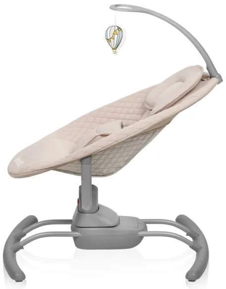 Lionelo - Altalena per bambini RIO con melodia 4xC Beige Latte + telecomando