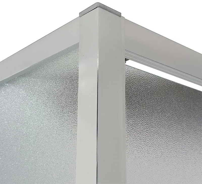 Porta doccia nicchia 170 cm scorrevole 3 ante opache H 200 cm Ted