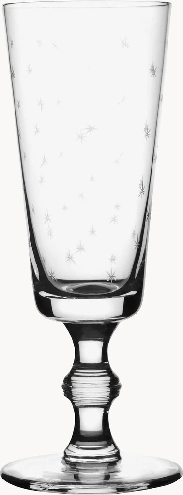 Set di 4 flute da champagne in cristallo soffiato Stars