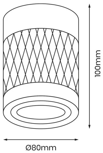 Faretto BIMA 1xGU10/25W/230V tondo nero