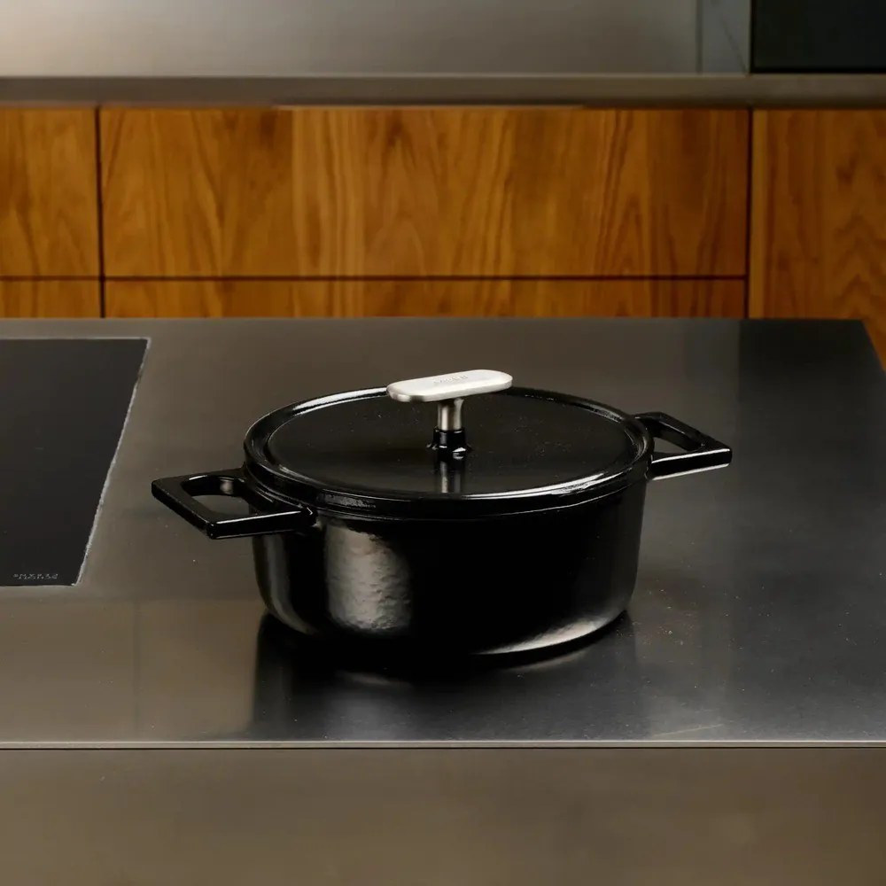 Casseruola in ghisa con coperchio incluso adatta all'induzione 2 l Mattia 3.0 – FABINI