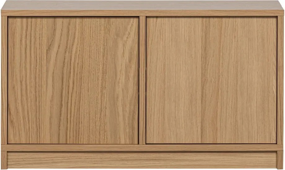 Parete attrezzata con mobile TV in rovere naturale 304x243 cm Modulair - vtwonen