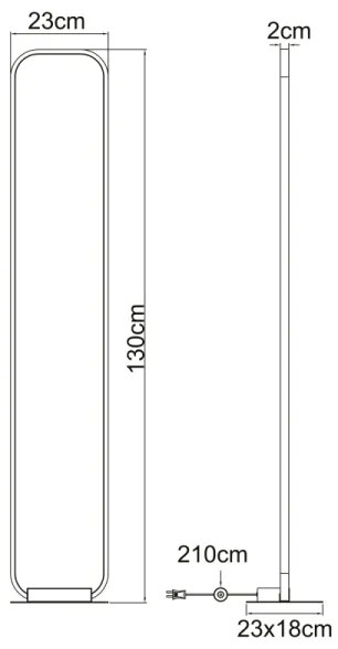 Globo 67262SB - Lampada da terra LED SILLA LED/24W/230V