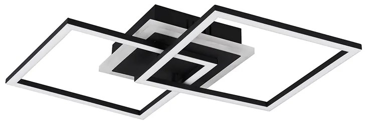 Plafoniera di design nera con LED integrato dimmerabile a 3 livelli - Veni