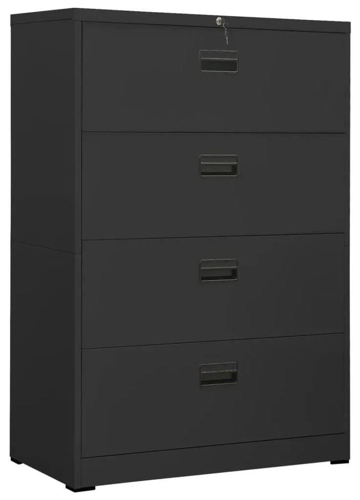 Armadio Classificatore Antracite 90x46x134 Cm İn Acciaio /