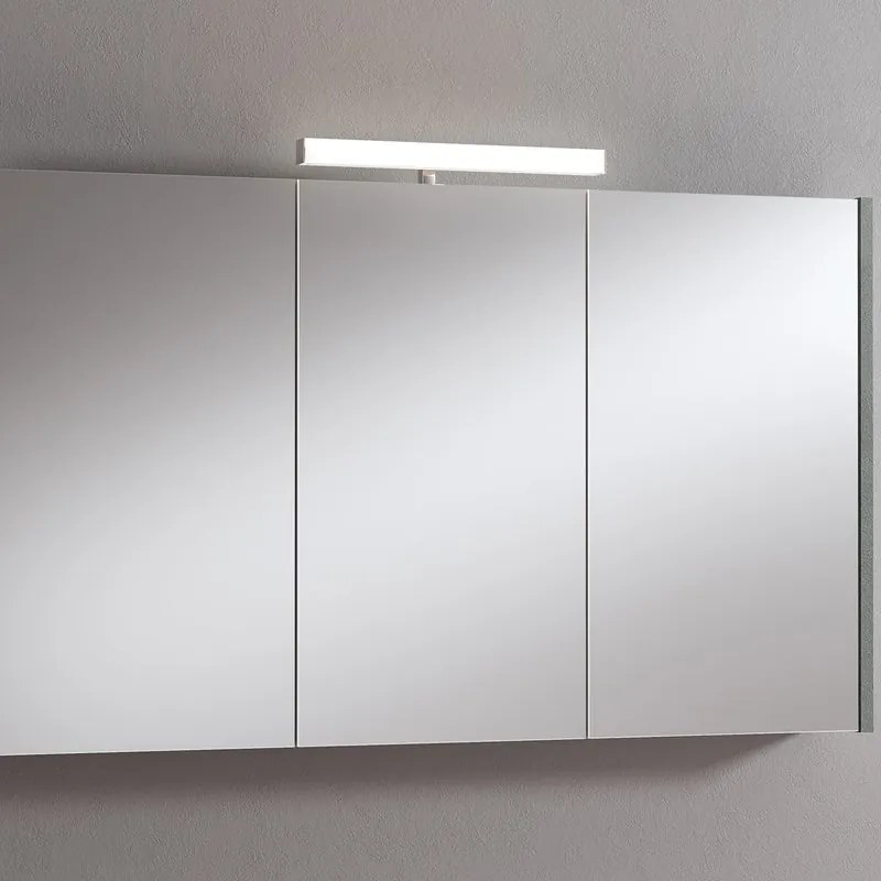 Pensile con luce Akira cemento L 120 x H 70 x P 15.5 cm