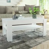 Tavolino da Caff in Truciolato 110x65x48 cm Bianco cod mxl 60127