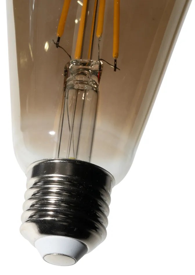 Set di 5 lampadine LED E27 dimmerabili ST64 vetro fumé 5W 450 lm 2700K