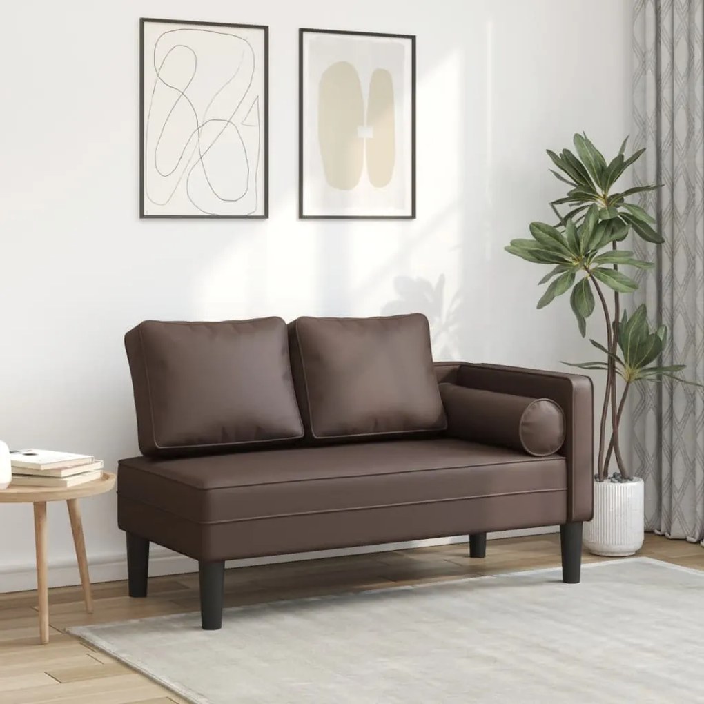 Sdraio Con Cuscini Marrone İn Similpelle /