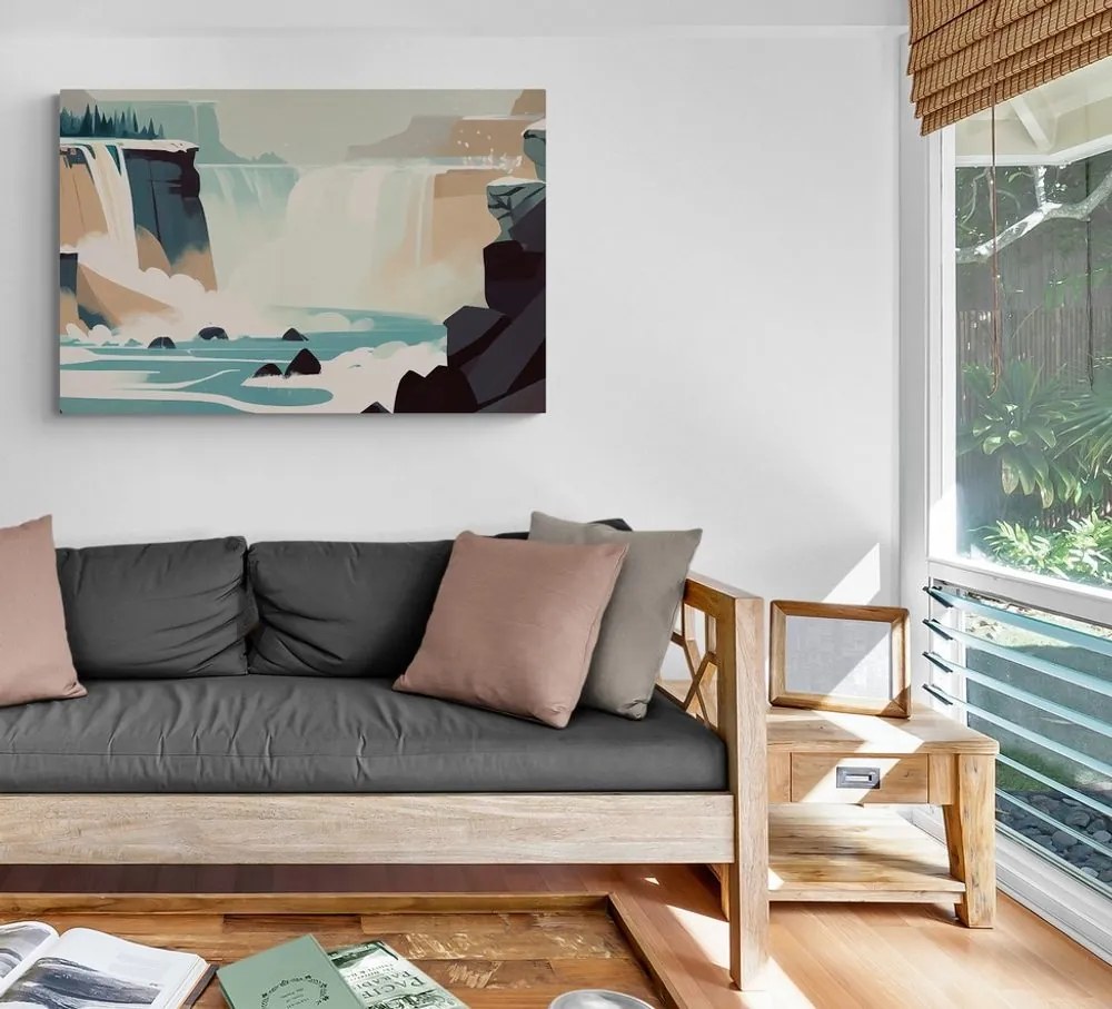 Quadro su tela – Cascata in design moderno