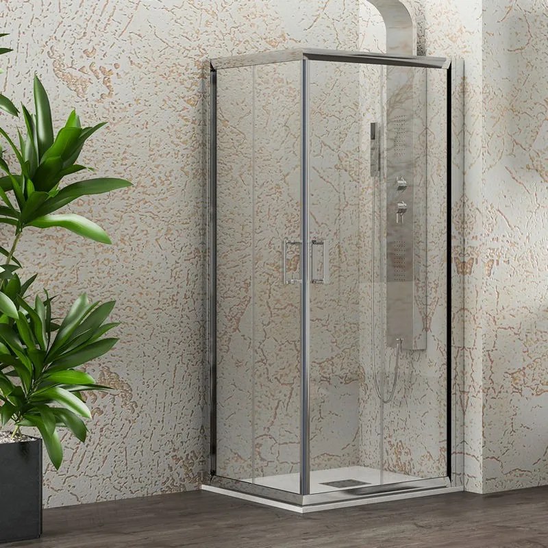 Box doccia angolo 80x80 scorrevole altezza 190 Kamalu-1000 - KAMALU