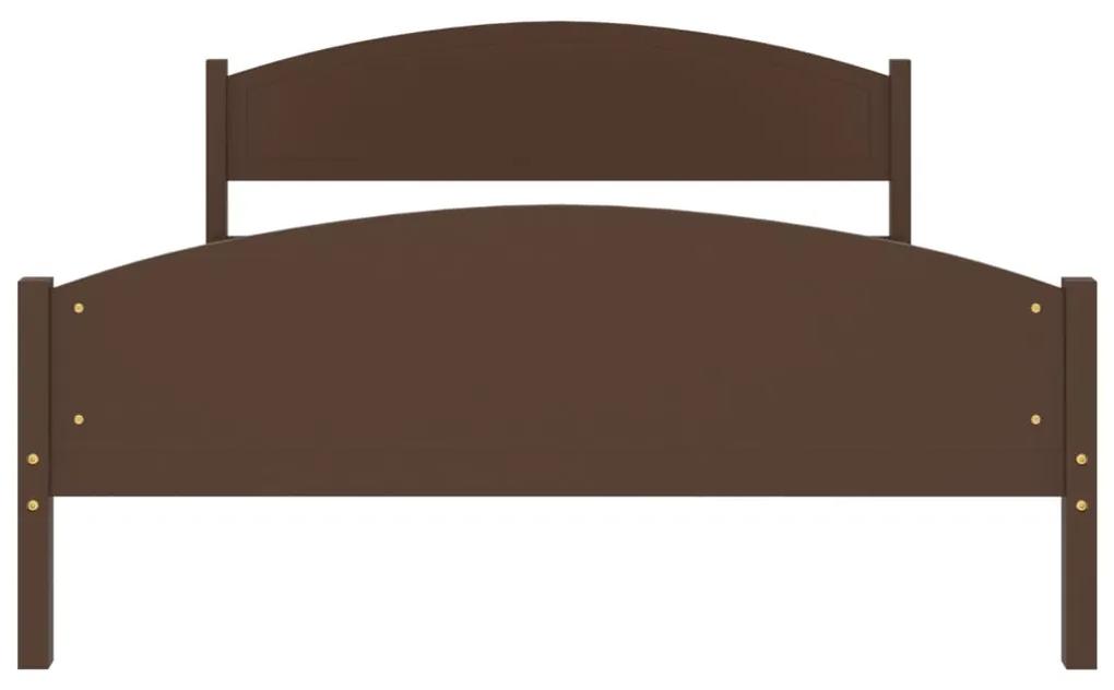 Giroletto marrone scuro in legno massello di pino 160x200cm