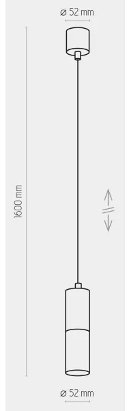 Lampadario su filo ELIT 1xGU10/10W/230V nero