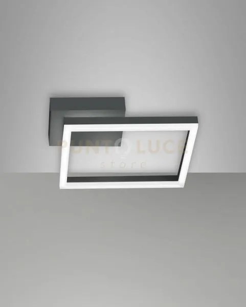 Bard applique antracite 1 luce a led 3000k - 22w - 2160 lm dimmerab...