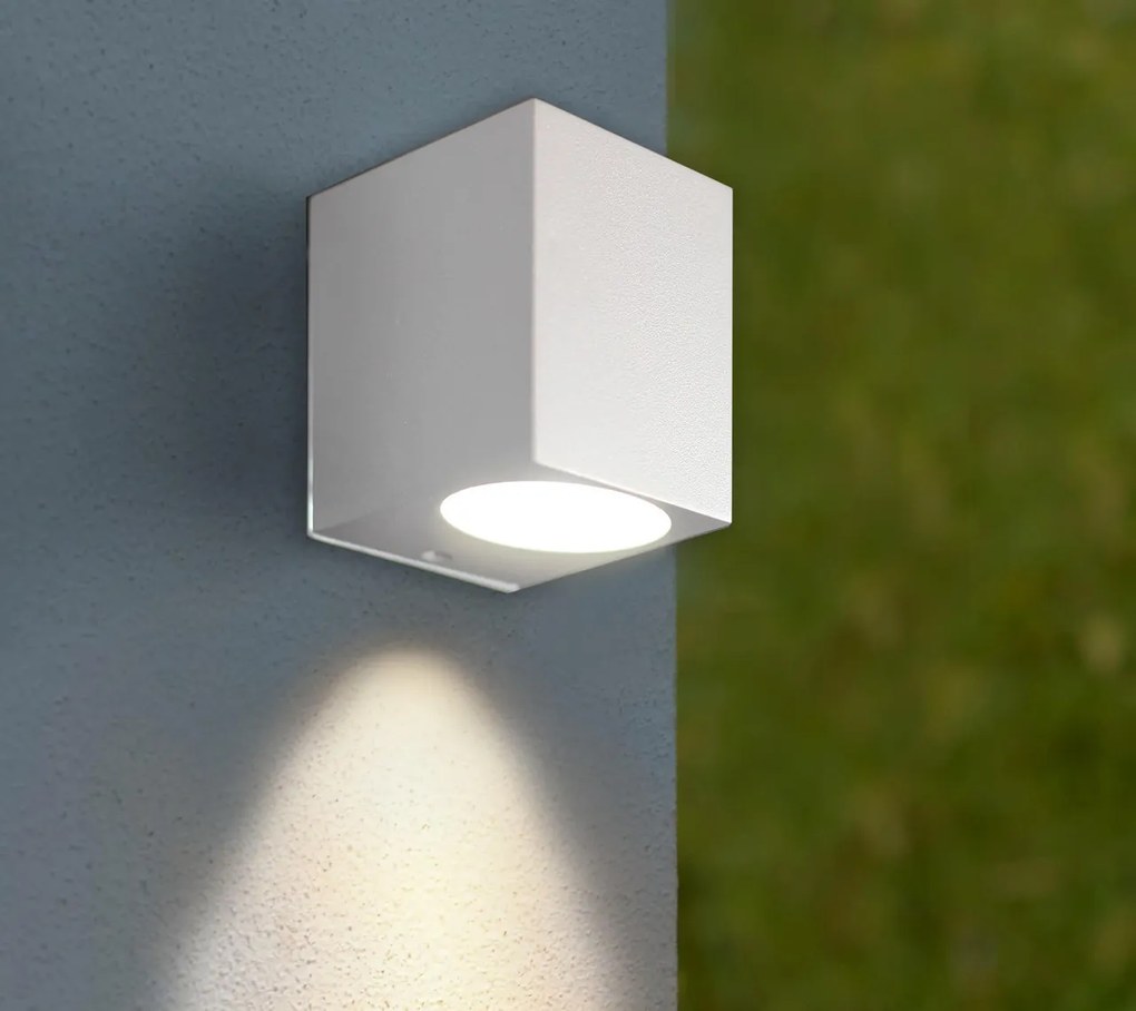 Applique Quadrata Monodirezionale IP65 - GU10 Bianco
