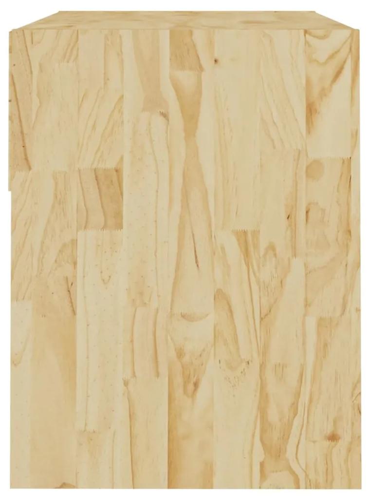 Comodino 40x31x40 cm in legno massello di pino
