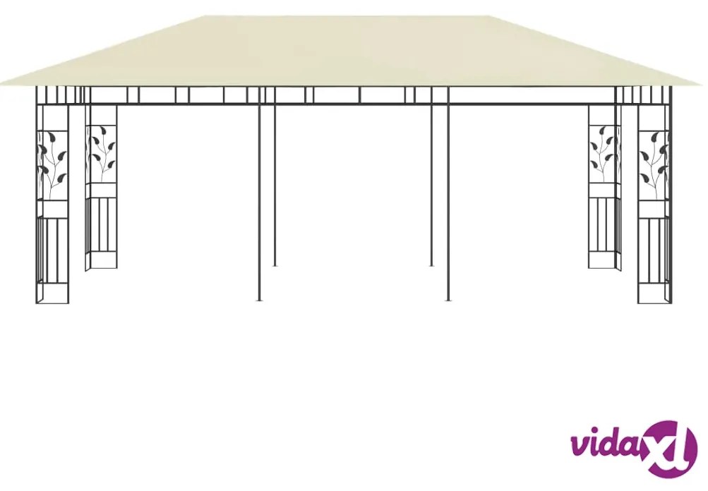 vidaXL Gazebo con Zanzariera 6x3x2,73 m Crema