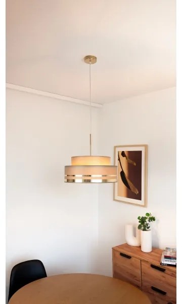 Lampadario a sospensione con filo TAMI 1xE27/60W/230V marrone/oro