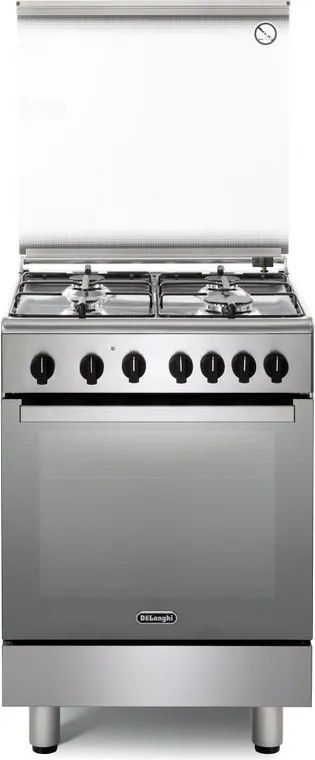 Cucina a gas con forno DE'LONGHI DGX 64 LSG inox L 60 x P 60 cm