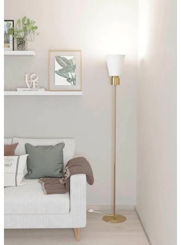 Lampada da terra Aglientina in acciaio, H 170 cm, E27 EGLO