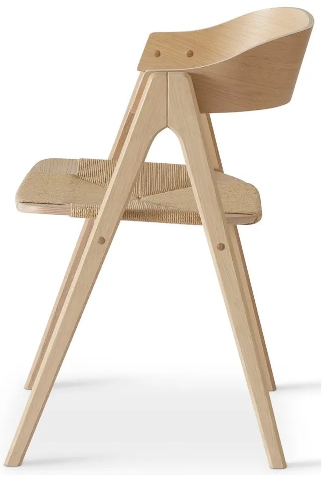 Sedia da pranzo in legno di faggio con seduta in rattan Findahl di Hammel Mette - Hammel Furniture