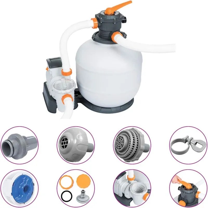 Pompa con Filtro a Sabbia Flowclear 8327 L/h Bestway