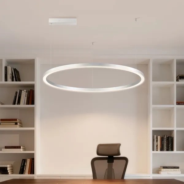 Brilagi-LED Dimmerabile. lampadario a cavo PORTOFINO LED/60W/230V Ø 80 cm argento+telecomando