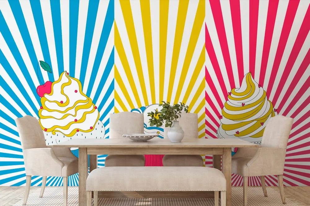 Carta da parati – Cupcakes pop art