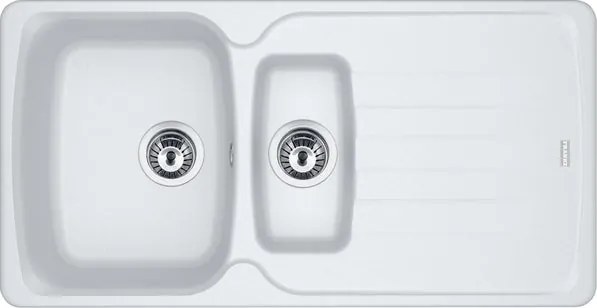 Lavello 1.5 vasche in fragranite bianco FRANKE L 97 x L 50 cm