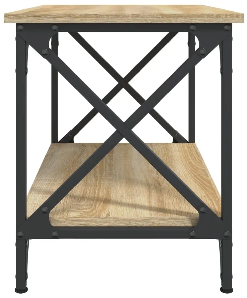 Tavolino rovere sonoma 55x38x45 cm in legno multistrato