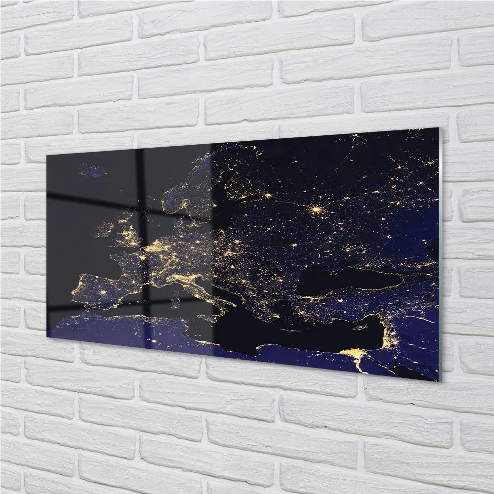 Quadro acrilico Map Lights Heaven 100x50 cm