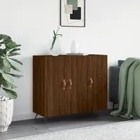 Credenza Rovere Marrone 90x34x80 cm in Legno Multistratocod mxl 105520