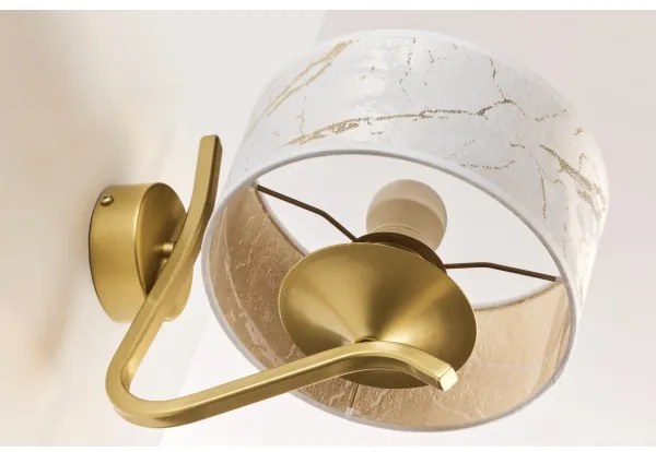 Jupiter 2111 - Applique KASZMIR 1xE27/15W/230V bianco/oro/effetto marmo