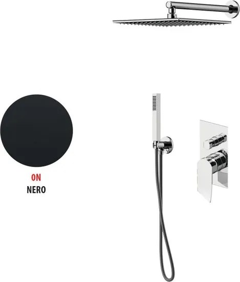 Kit incasso doccia Soffio nero