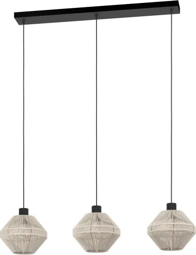 Eglo 44001 - Lampadario a sospensione con cavo MIDSUMER 3xE27/40W/230V crema