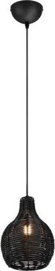 Reality - Lampadario a cavo SPROUT 1xE14/40W/230V nero/rattan
