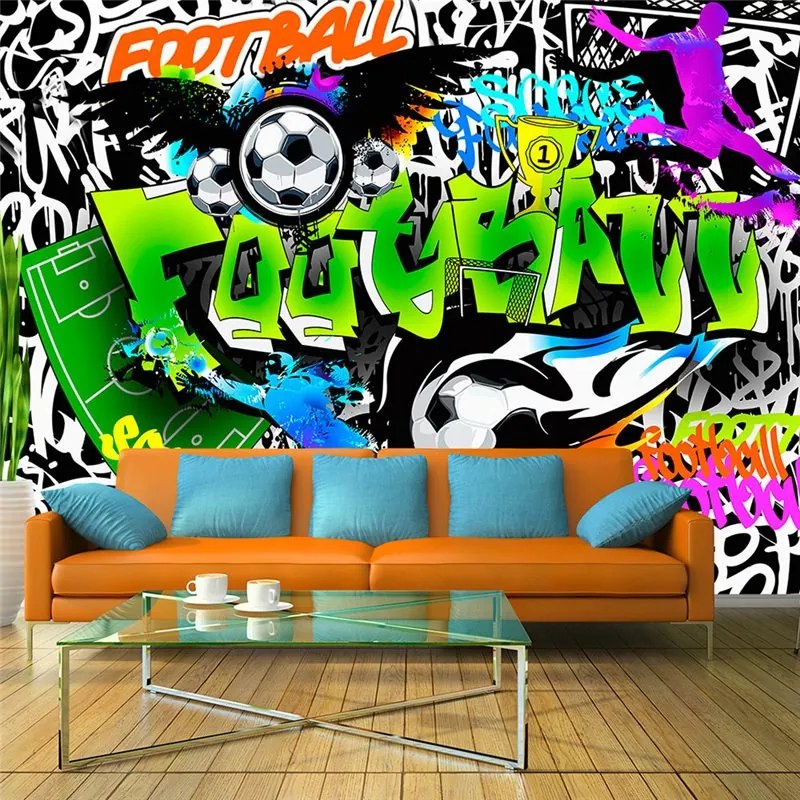 Fotomurale  Football Graffiti  Colore colorful, Dimensioni e Misure 150x105