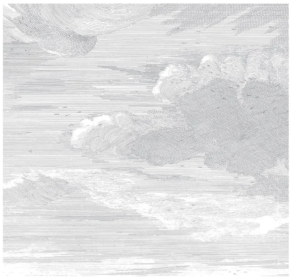 KEK Amsterdam Carta da parati panoramica Engraved Clouds 1 - L