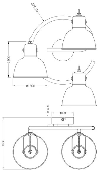 Globo 54655-3 - Luce Spot FILLO 3xE14/25W/230V