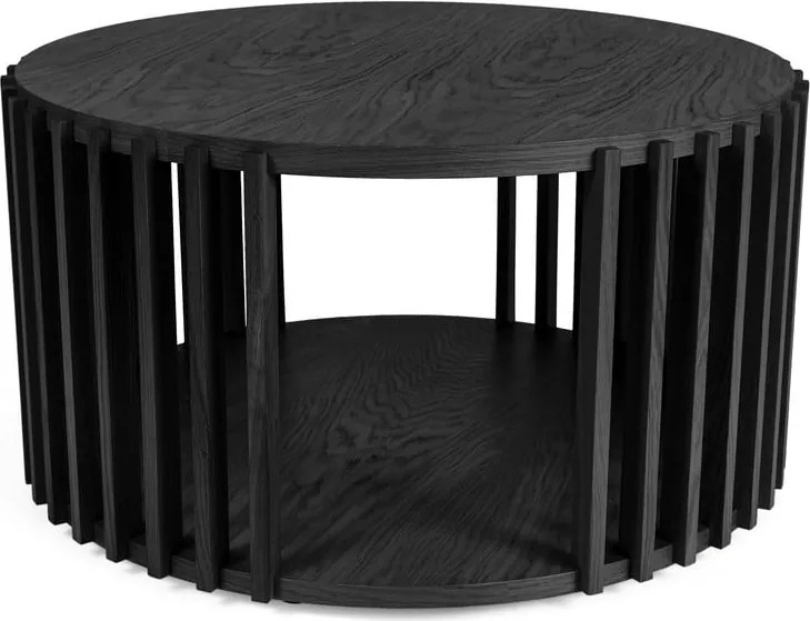 Tavolino in rovere nero , ø 83 cm Drum - Woodman
